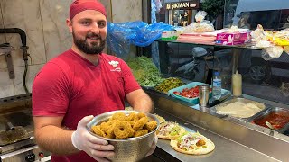 FALAFEL SANDWICH WRAPS  Delicious Middle Eastern Vegetarian Street Food In ISTANBUL [upl. by Farhi833]