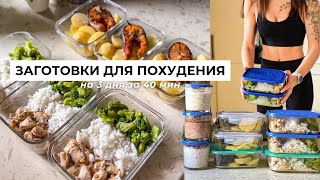 ЗАГОТОВКИ НА 3 ДНЯ ЗА 40 МИН🥗 Как похудеть питаясь вкусно и не готовить каждый день [upl. by Markson]