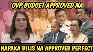 OVP BUDGET ANG BILIS NA APPROVED [upl. by Oribella]