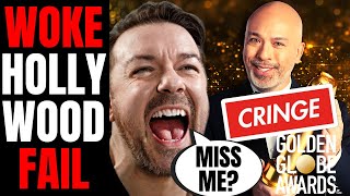 Woke Hollywood Golden Globes Get DESTROYED For CRINGE Award Show  Audience BEGS For Ricky Gervais [upl. by Anazus]