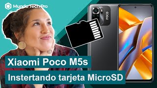 Xiaomi Poco M5s – Insertando tarjeta de memoria MicroSD 💾 📲 📈 [upl. by Solracnauj]