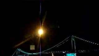 Driving under the Verrazano Narrows Bridge at night [upl. by Camala]