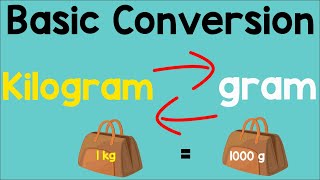 Converting Gram into Kilogram and Kilogram to Gram  Animation [upl. by Annasoh897]