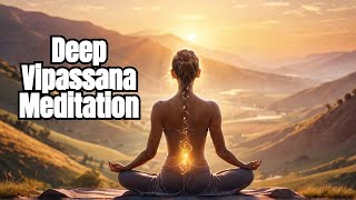 1 Hour Deep Vipassana Meditation Music for Mind amp Body Peace 🧘 BGM Relaxing Sounds [upl. by Ila866]