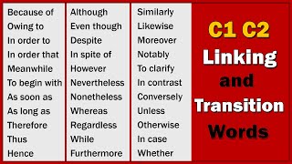 C1 C2 Proficiency Advanced Linking and Transition Words for IELTS [upl. by Elyk]