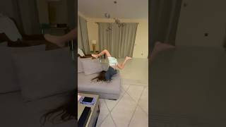 Gymnastics exercises on sofa [upl. by Lewap]