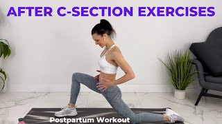 After C Section Exercise  FullBody Postpartum Workout  C Section Recovery Workout [upl. by Ayekat]