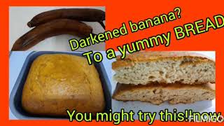 No kneading breaddarkened bananas into breadbanana bread [upl. by Hazmah761]