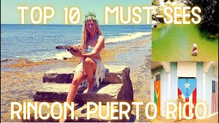 Top 10 Things to do in Rincon Puerto Rico CantMiss Sights in this Beach Town Amazing Drone [upl. by Tasiana583]