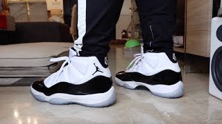 JORDAN 11 CONCORD 2018 ONFEET REVIEW [upl. by Euqinwahs]