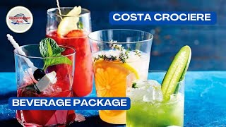 Costa Cruise  Beverage Packages and Beverage Prices  Full Beverage Menu [upl. by Neerom]