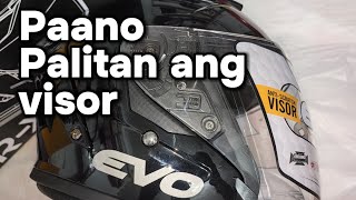 paano magpalit ng visor sa evo helmet hoobasics evo lens visor [upl. by Kroo]