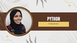 16 Python Tutorial For Beginners  Functions [upl. by Abrahan]