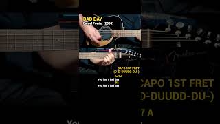 Bad Day  Daniel Powter 2005 Easy Guitar Chords Tutorial with Lyrics Part 2 SHORTS REELS [upl. by Bergh]