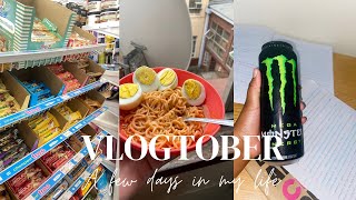 vlogtober EP 2 grocery haul lots of studying [upl. by Prud355]