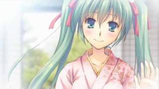 Hatsune Miku  Usubeni no Hana ga Chiru Sora ni Legendado [upl. by Norvil]