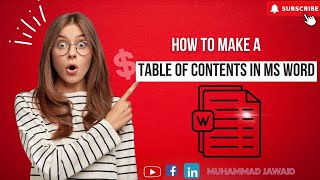 How To Make a table of contents of Ms Words 2010 wpwithjaved786 [upl. by Aicilas825]