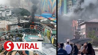 Fire breaks out in building in Genting Highlands [upl. by Brooking]