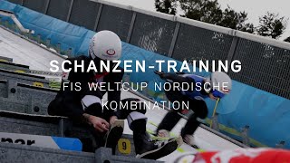 SchanzenTraining für den FIS Weltcup Nordische Kombination Seefeld [upl. by Ahsinwad]