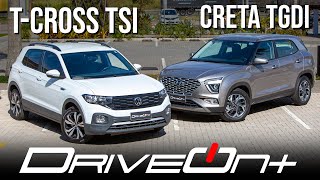 Hyundai Creta ou Volkswagen TCross Qual a melhor opção  Comparamos os dois SUVs 10 Turbo [upl. by Ecargyram]