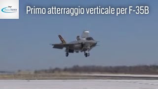 Primo atterraggio verticale per un F35B [upl. by Ganiats]