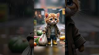 A heartwarming scene on a rainy day cat kittty funny [upl. by Linus731]