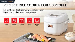 Toshiba Small 3Cup Uncooked Rice Cooker For Perfect Rice Every Time  Best Rice Cooker  RiceCooker [upl. by Olegna165]