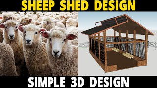 Sheep Shed Design  Simple Sheep Barn Design  Sheep farm Design and Construction [upl. by Atikal]