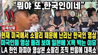 “뭐야 또 한국인이네” 현재 미국에서 소말리 때문에 난리난 한국인 영상미국인들 영상 돌려 보며 일본에 X욕 박는 이유LA 한인 마피아 영상본 소말리 조직 반응에 대폭소 [upl. by Naillimixam]