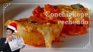 🎄 Conchiglione  massa recheada com queijos 🎄 Drica na Cozinha 🎄 Episódio 283 [upl. by Arraik]