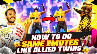 How Allied Twins show their emotes at same time ft AssassinsARMY Free Fire Max [upl. by Renferd]