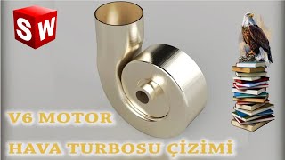 Solidworks  V6 Motor  Hava Turbosu Çizimi [upl. by Calore837]