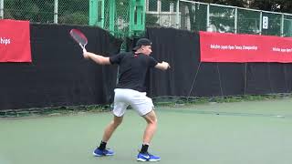 Denis Shapovalov FOREHAND in Slow Motion BACK and FRONT view [upl. by Nivri]