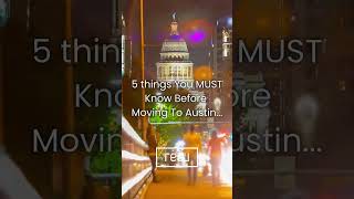 5 Things You Must Know About Austin Tx realestate austin realestateagent investing [upl. by Schwerin]