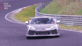 2023 CORVETTE C8 Z06 SPIED TESTING AT THE NÜRBURGRING [upl. by Ettenirt]