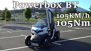 Renault Twizy PowerBox BT TUNING  105NM  105kmh VMAX [upl. by Lindgren]