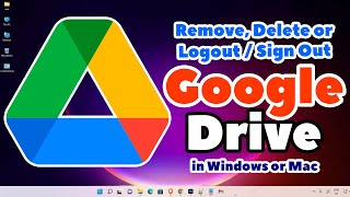 How to Remove Delete or Logout Sign Out Google Drive from PC or Laptop  Hindi [upl. by Seyler]