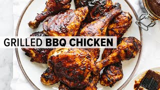 BBQ CHICKEN  ultimate barbecue chicken on the grill [upl. by Nehtiek]