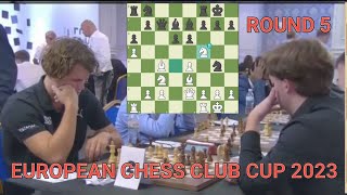 Magnus Carlsen vs Vincent Keymer  European Chess Club Cup 2023  R5 [upl. by Anstice]