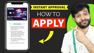 HDFC UPI Rupay Credit Card Apply Process  INSTANT APPROVAL 🔥🔥 [upl. by Aiek830]