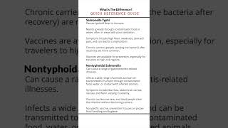 shorts 🔬🦠 Understanding Salmonella Typhi vs Nontyphoidal 🥚🍳 [upl. by Dupuis]