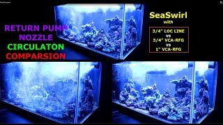 Reef Aquarium Circulation Test  3 Nozzle Comparison VCARFG LOCLine on SeaSwirl [upl. by Camella]