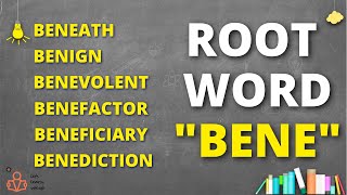 Bene Latin Root Word Meaning Lets Learn Vocab  Learn Vocabulary [upl. by Kilam]