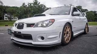 TOUR  REVIEW  2006 Subaru IMPREZA WRX STi Aspen White [upl. by Britte830]