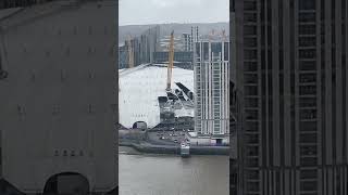 Storm Eunice Shreds Roof of Famous O2 Arena in London [upl. by Pedaias789]