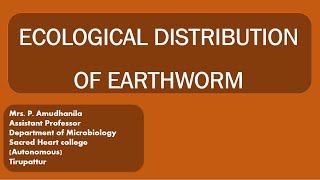 ECOLOGICAL DISTRIBUTIONECOLOGICAL DISTRIBUTION OF EARTHWORMEPIGEICANECICENDOGEIC EARTHWORM [upl. by Domash]