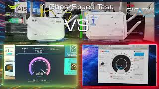 AIS fibre VS TRUE GIGATEX 1 Gigabit Internet Speed Test [upl. by Violetta]