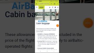 airBaltic Cabin Baggage allowance airbaltic airplane airlines baggageallowance cabin baggage [upl. by Aleuqahs600]