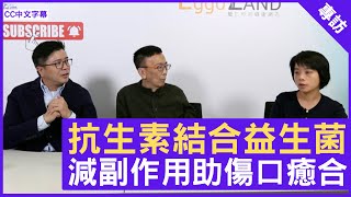 抗生素結合益生菌 減副作用助傷口癒合  鄭丹瑞《健康旦》外科專科醫生 鄭敏樂 CC中文字幕 [upl. by Aizan]