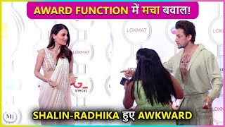 Shalin Bhanot amp Radhika Madan Get Awkward At Lokmat Awards Paps Says Jao Mat Do Pose [upl. by Aiyt]